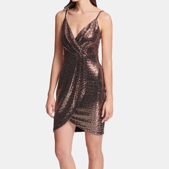 Guess Metallic Dress (Copper) - Picture 1 of 3